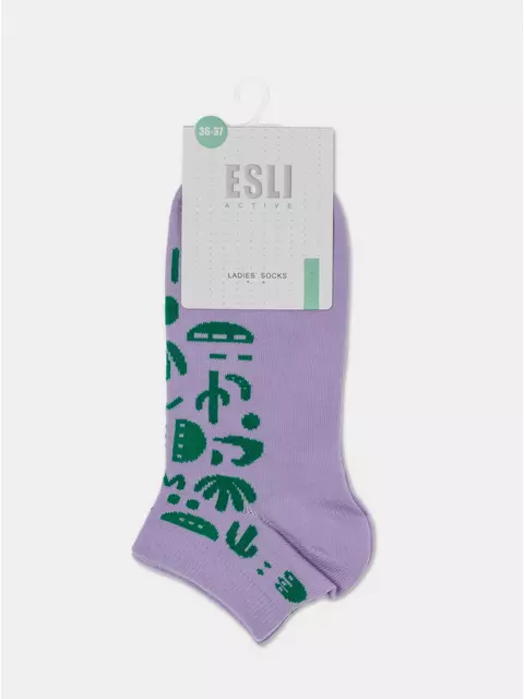 Носки женские хлопковые esli active (короткие) 534 сиреневый, 22С-42СПЕ, 38-39 (25), ESLI,  - 6