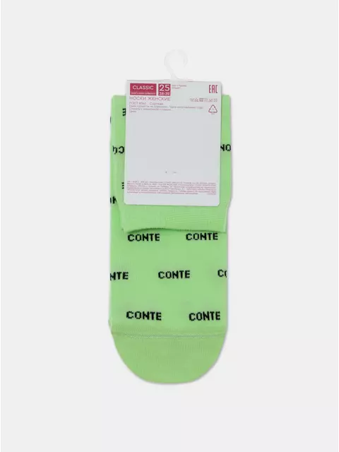 Носки женские хлопковые classic 528 салатовый, 15С-15СП, 38-39 (25), CONTE ELEGANT,  - 6
