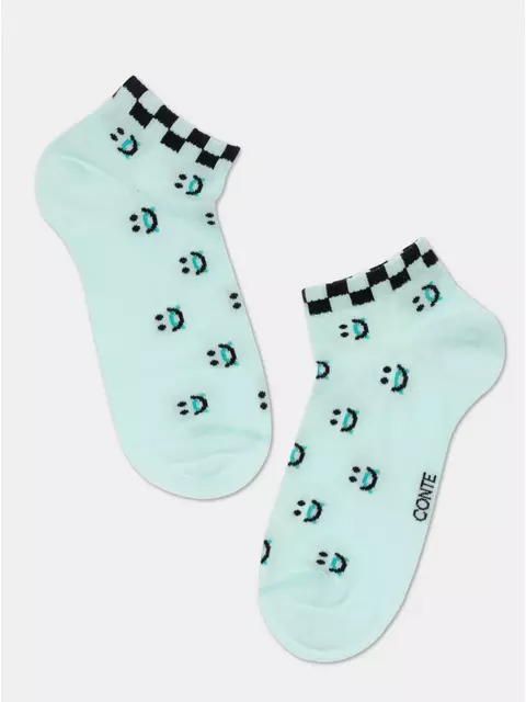 Короткие женские хлопковые носки conte classic 439 бледно-бирюзовый, 7С-34СП, 36-37 (23), CONTE ELEGANT,  - 3