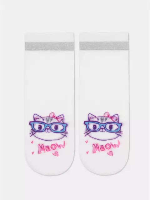 Носки детские с рисунком и люрексом caty bianco, 21C-114СП, 20-22, CONTE ELEGANT,  - 4