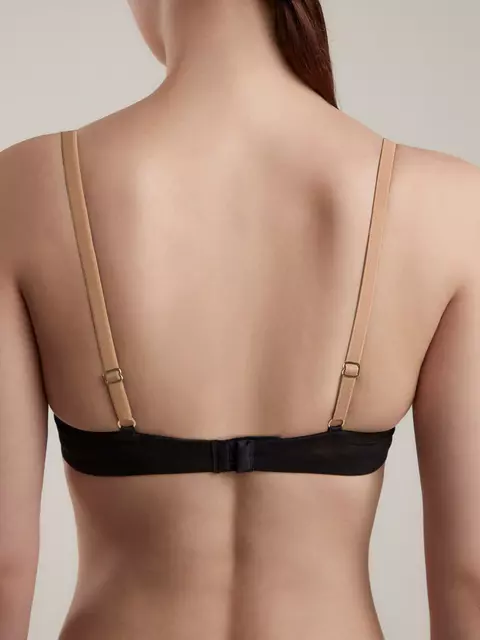 Бюстгальтер "пуш-ап" с формованной чашкой, на каркасах satin tb1173 карамель с черным, 21С-0050КСП, 75C, CONTE ELEGANT,  - 2