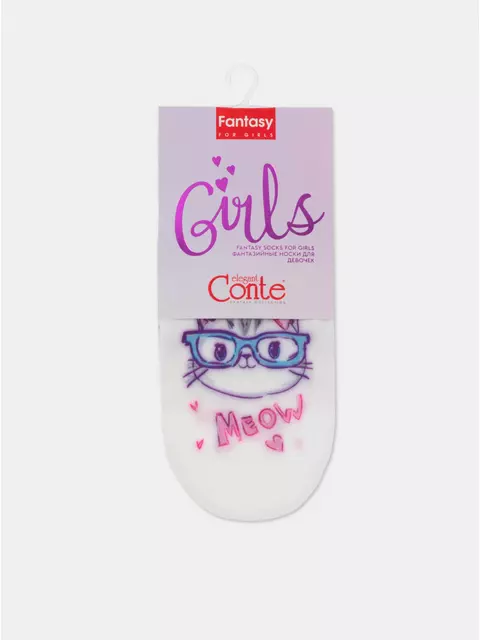 Носки детские с рисунком и люрексом caty bianco, 21C-114СП, 20-22, CONTE ELEGANT,  - 5