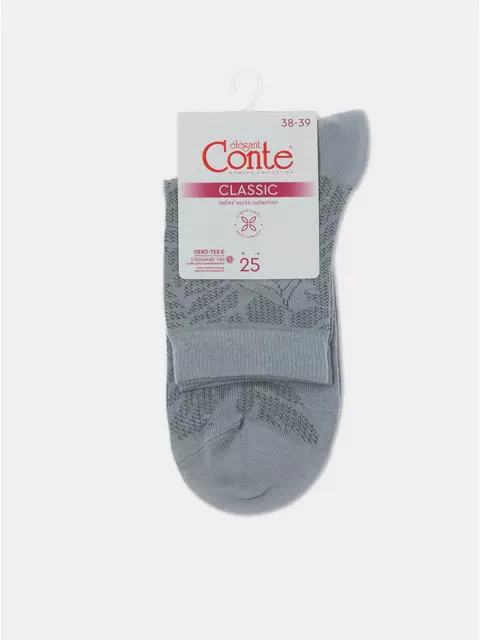 Носки женские хлопковые classic 530 светло-серый, 15С-15СП, 36-37 (23), CONTE ELEGANT,  - 4