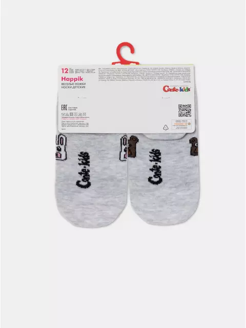 Носки детские "веселые ножки" 934 светло-серый, 17С-10СП, 12, CONTE-KIDS,  - 5