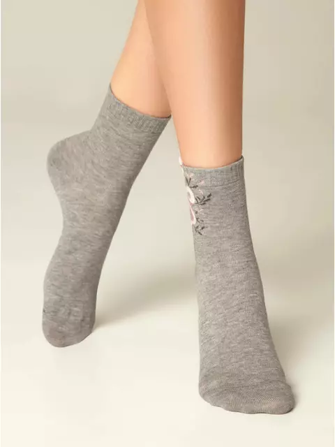 Носки женские хлопковые classic 537 серый, 17С-183СП, 36-37 (23), CONTE ELEGANT,  - 2