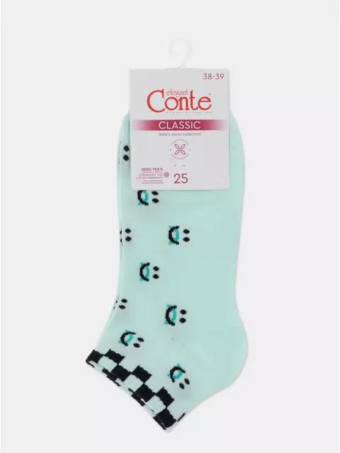 Короткие женские хлопковые носки conte classic 439 бледно-бирюзовый, 7С-34СП, 36-37 (23), CONTE ELEGANT,  - 5