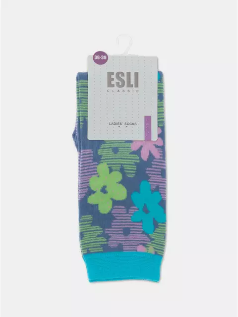 Носки женские хлопковые esli classic 527 светлый джинс, 21С-69СПЕ, 36-37 (23), ESLI,  - 4