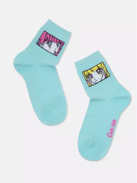 Носки детские "веселые ножки" 941 бледно-бирюзовый, 17С-10СП, 20, CONTE-KIDS,  - 3