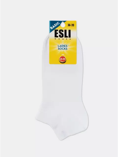 Носки женские (короткие) esli basic 18с-97/1спе 000 белый, 18С-97/1СПЕ, 36-39 (23-25), ESLI,  - 5