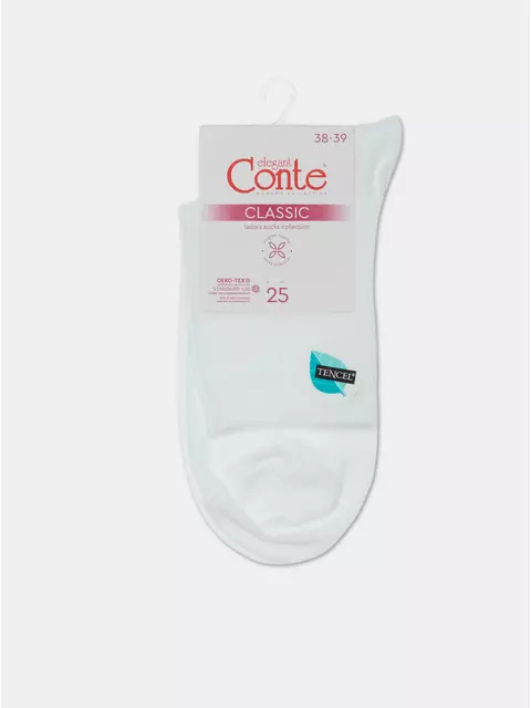 Носки женские вискозные classic (tencel) 000 белый, 22С-77СП, 38-39 (25), CONTE ELEGANT,  - 6
