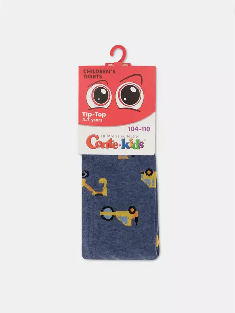 Колготки детские tip-top 636 темный джинс, 4С-02СП, 92-98 (14), CONTE-KIDS,  - 4