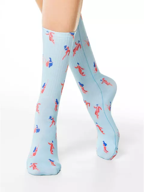 Носки женские хлопковые (3 пары) 754 ассорти, 19С-236/1СП, 36-39 (23-25), CONTE ELEGANT,  - 5