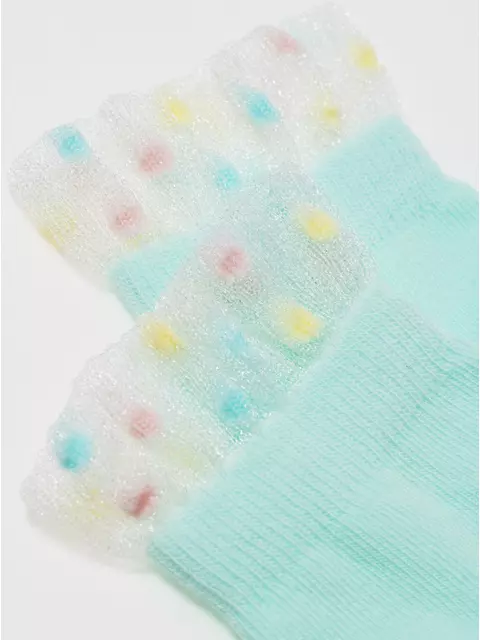 Короткие детские носки с воздушным пикотом tip-top 540 бледно-бирюзовый, 20С-86СП, 18, CONTE-KIDS,  - 2