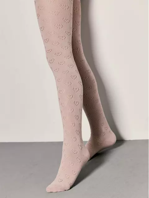 Колготки детские ажурные miss 609 пепельно-розовый, 20С-206СП, 140-146 (22), CONTE-KIDS,  - 3