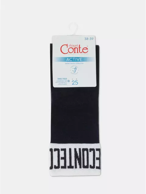 Носки женские (удлиненные) active 273 графит, 21С-24/1СП, 38-39 (25), CONTE ELEGANT,  - 6