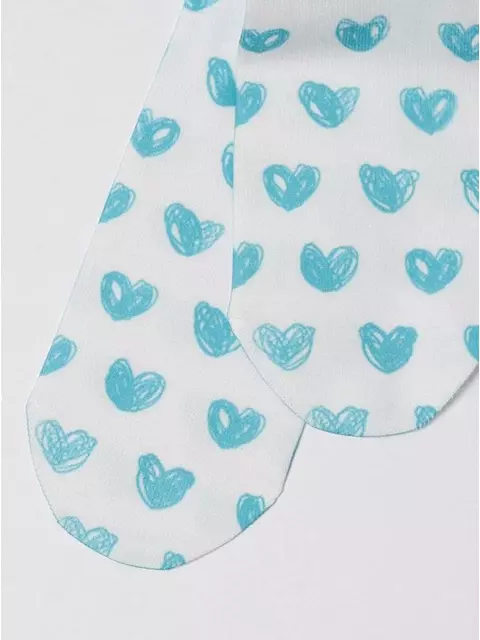 Удлиненные женские носки с хлопком 558 белый-бирюза, 19С-236/1СП, 36-39 (23-25), CONTE ELEGANT,  - 4