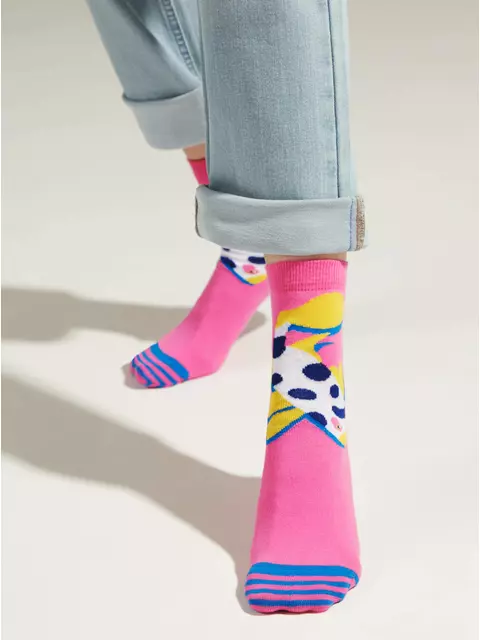 Носки женские хлопковые classic 536 розовый, 7С-22СП, 38-39 (25), CONTE ELEGANT,  - 3