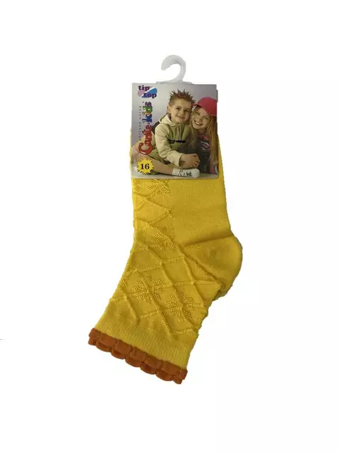 Носки детские conte-kids tip-top (вискоза, с резинкой "пикот") 063 желтый, 7С-28СП, 16, CONTE-KIDS,  - 1