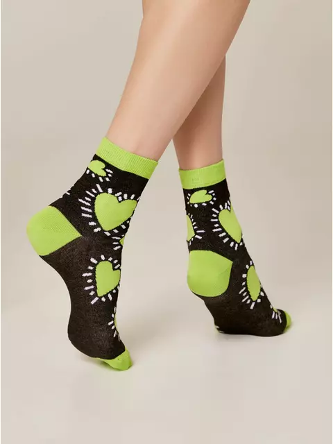 Носки женские хлопковые esli classic 532 черный-салатовый, 21С-69СПЕ, 36-37 (23), ESLI,  - 2