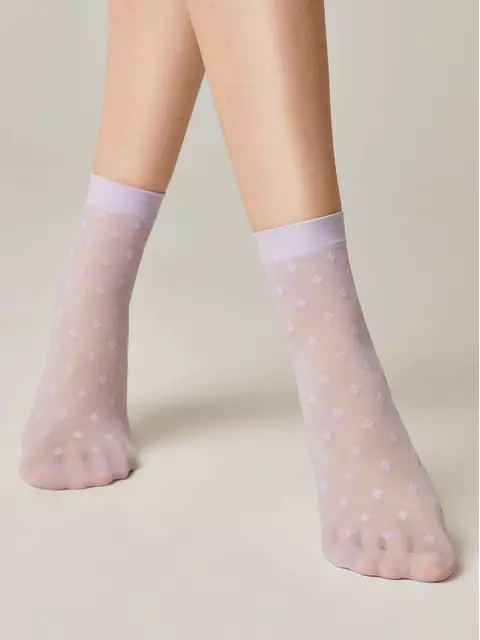 Носки женские в мелкие ромбы fantasy 21с-144сп violet, 21С-144СП, 36-39 (23-25), CONTE ELEGANT,  - 2