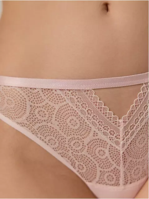 Трусы женские «бразилиана» из кружева с фигурным вырезом lace twist lbr 1990 sakura, 21С-2007ТСП, 106/XL, CONTE ELEGANT,  - 3