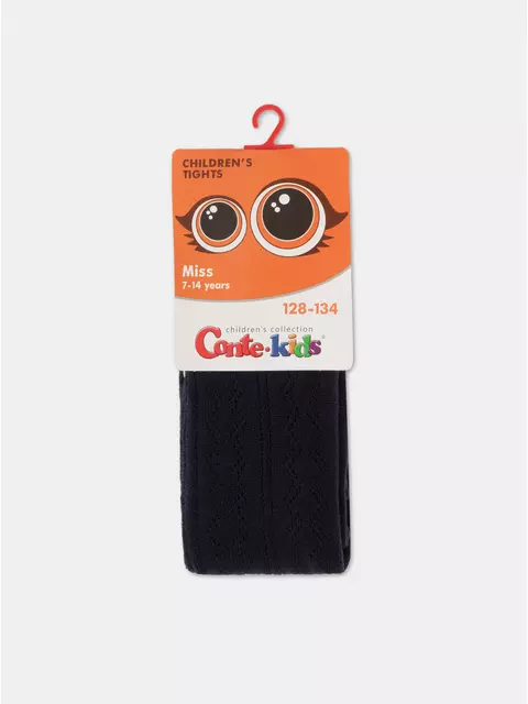 Ажурные детские колготки miss 617 темно-синий, 20С-206СП, 104-110 (16), CONTE-KIDS,  - 3