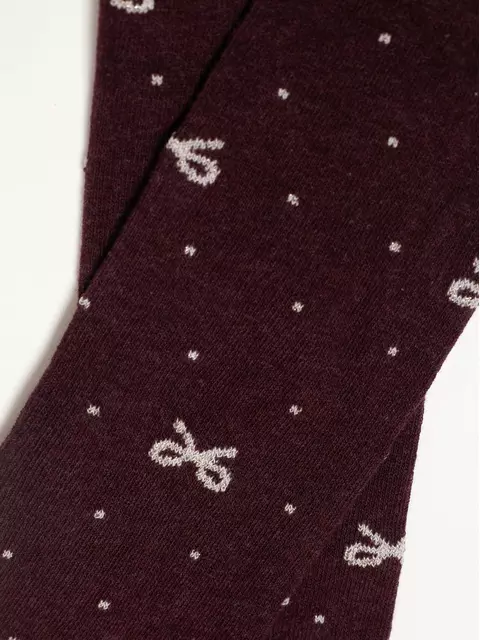 Хлопковые детские колготки tip-top с люрексом 545 бордо, 19С-36СП, 116-122 (18), CONTE-KIDS,  - 5