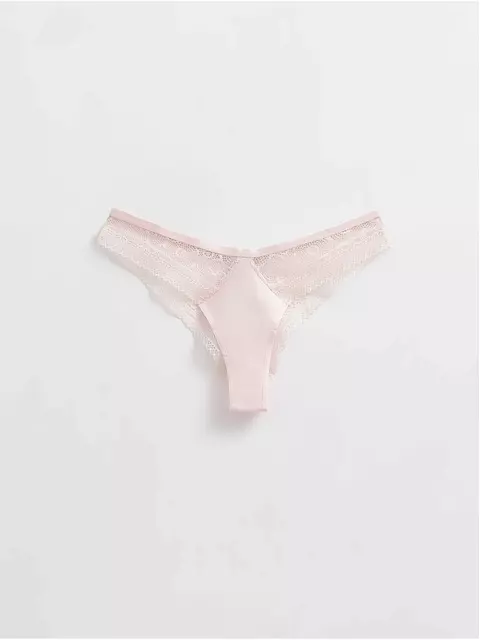 Трусы «бразилиана» из фактурного кружева и хлопка lace twist lbr 1989 sakura, 21С-2006ТСП, 90/XS, CONTE ELEGANT,  - 3