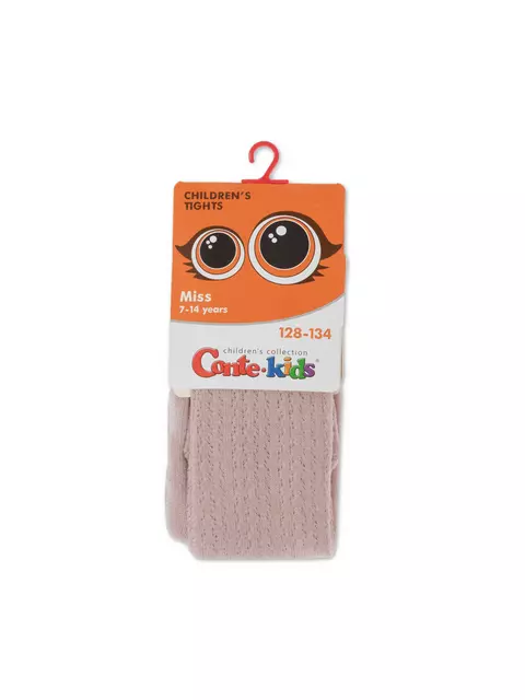Ажурные детские колготки miss 618 пепельно-розовый, 20С-206СП, 104-110 (16), CONTE-KIDS,  - 2