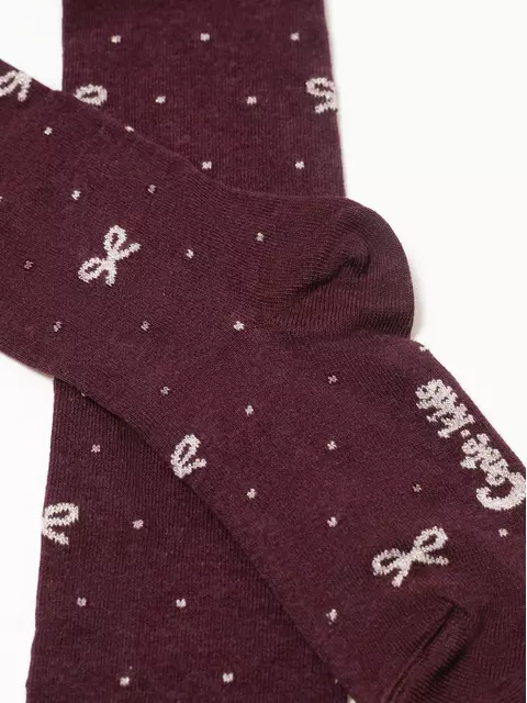 Хлопковые детские колготки tip-top с люрексом 545 бордо, 19С-36СП, 116-122 (18), CONTE-KIDS,  - 6