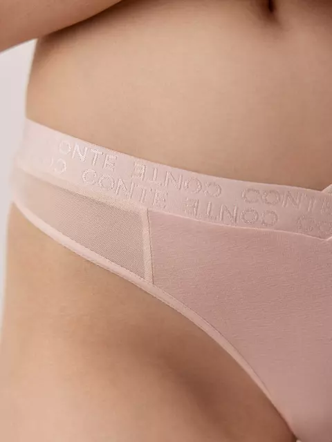 Трусы женские «бразилиана» с v-образной линией талии double conte lbr 2262 cameo, 22С-2235ТСП, 98/M, CONTE ELEGANT,  - 3