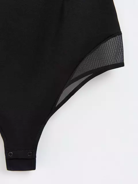 Боди женское из бамбука и эластичной сеточки double conte lbt 2263 black, 22С-2236ТСП, 170-84-90/XS, CONTE ELEGANT,  - 3