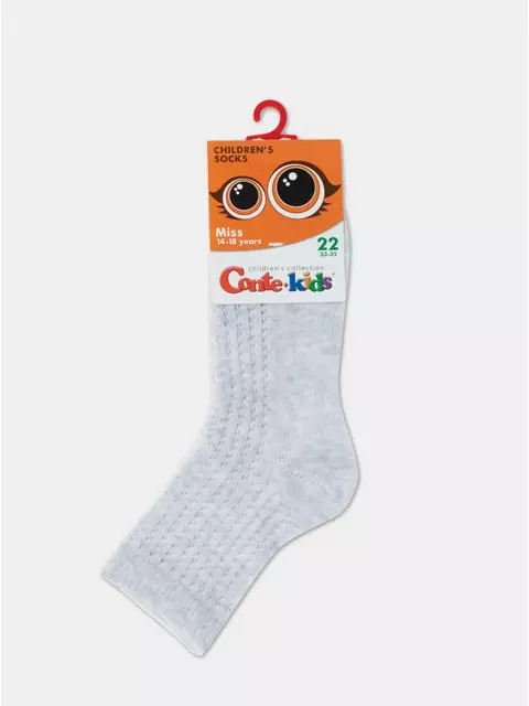 Носки детские miss (ажурные) 903 светло-серый, 20С-204СП, 22, CONTE-KIDS,  - 4