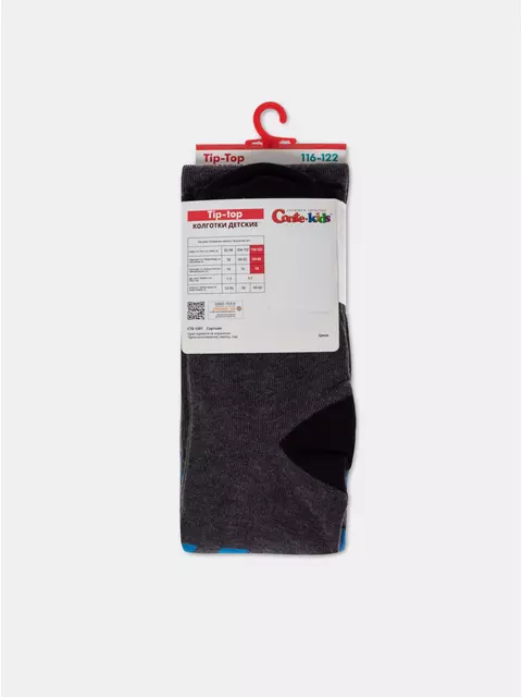 Колготки детские tip-top 631 темно-серый, 4С-05СП, 116-122 (18), CONTE-KIDS,  - 5