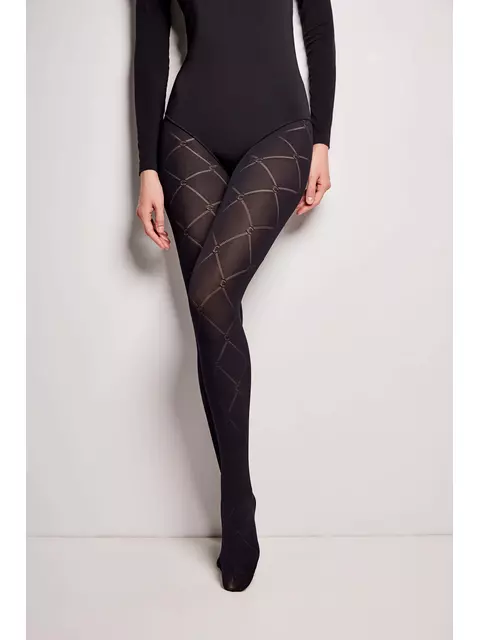 Колготки женские с ромбами history fantasy nero, 22С-136СП, 3, CONTE ELEGANT,  - 3