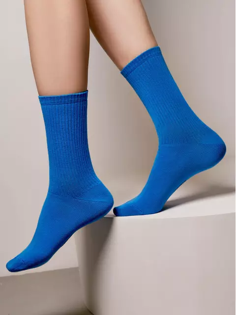 Удлиненные женские хлопковые носки active 000 синий, 20С-20СП, 38-39 (25), CONTE ELEGANT,  - 2