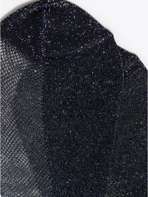 Ультракороткие носки из вискозы с ажурным переплетением active (ультракороткие, люрекс) 277 темно-синий, 21С-30СП, 36-37 (23), CONTE ELEGANT,  - 4