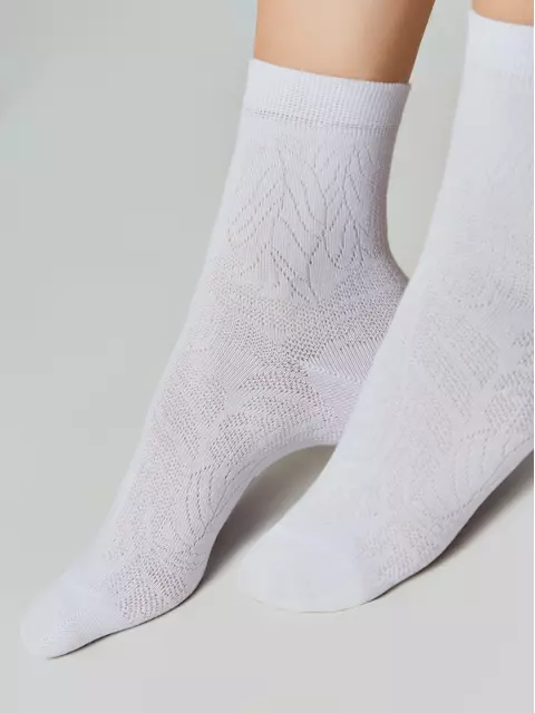 Носки женские хлопковые classic 530 белый, 15С-15СП, 36-37 (23), CONTE ELEGANT,  - 4