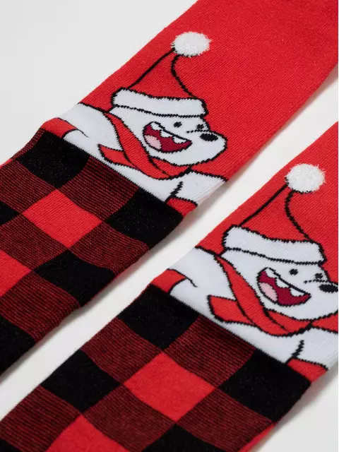 Колготки детские conte-kids new year 667 красный, 23С-65СП, 104-110 (16), CONTE-KIDS,  - 5