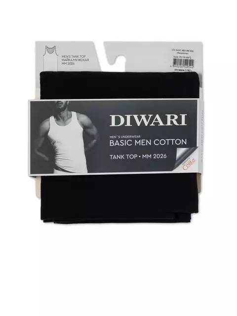 Майка мужская diwari basic men mm 2026 (бандероль) black, 20С-1088ТСП, 170,176-112/3XL, DIWARI,  - 5