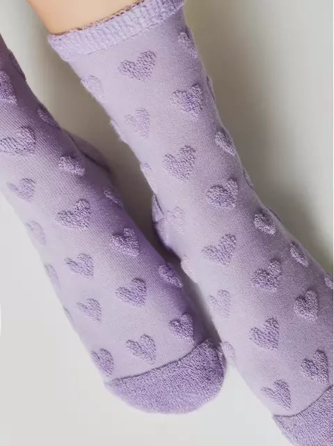 Махровые женские носки из хлопка comfort 549 сиреневый, 23С-17СП, 38-39 (25), CONTE ELEGANT,  - 1
