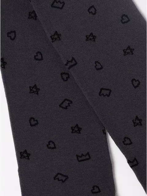 Теплые махровые детские колготки sof-tiki (махровые внутри) 653 серо-фиолетовый, 7С-38СП, 150-152 (22), CONTE-KIDS,  - 2