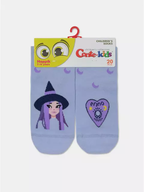 Хлопковые детские носки "веселые ножки" 943 бледно-фиолетовый, 17С-10СП, 22, CONTE-KIDS,  - 4