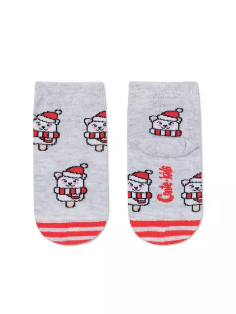 Носки детские новогодние new year 951 светло-серый, 21С-67СП, 13-14, CONTE-KIDS,  - 4