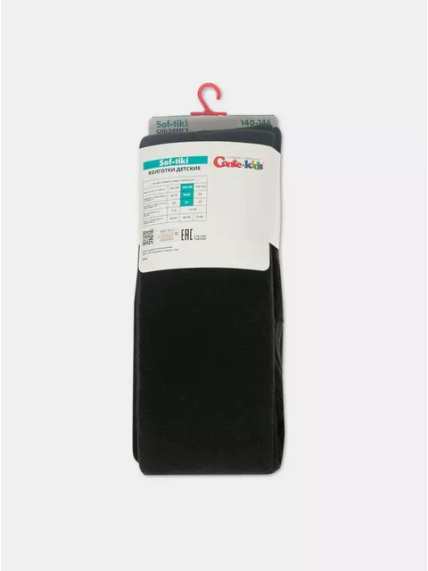 Колготки детские sof-tiki (махровые внутри) с рисунками 664 черный, 7С-38СП, 140-146 (22), CONTE-KIDS,  - 9