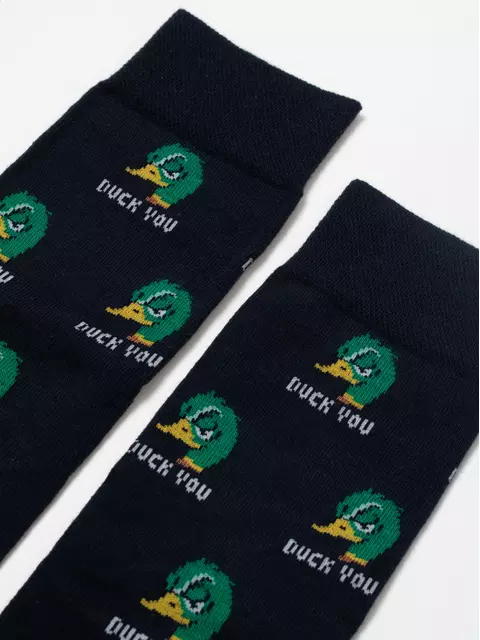 Хлопковые мужские носки diwari happy с рисунками 187 темно-синий, 17С-151СП, 40-41 (25), DIWARI,  - 2