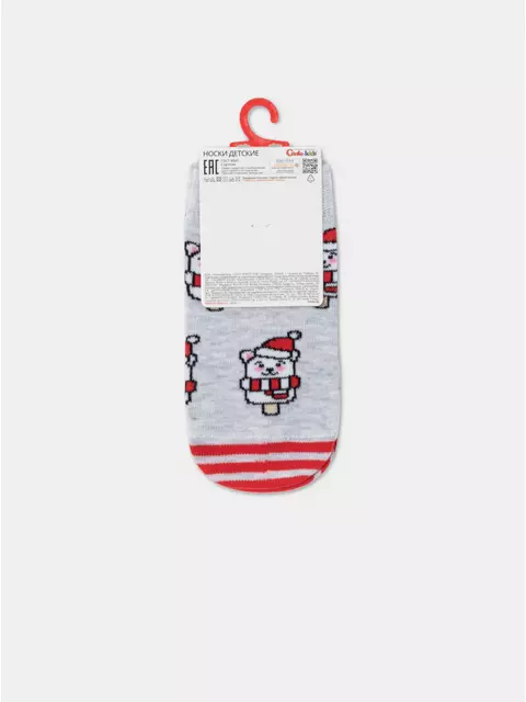 Носки детские новогодние new year 951 светло-серый, 21С-67СП, 13-14, CONTE-KIDS,  - 7