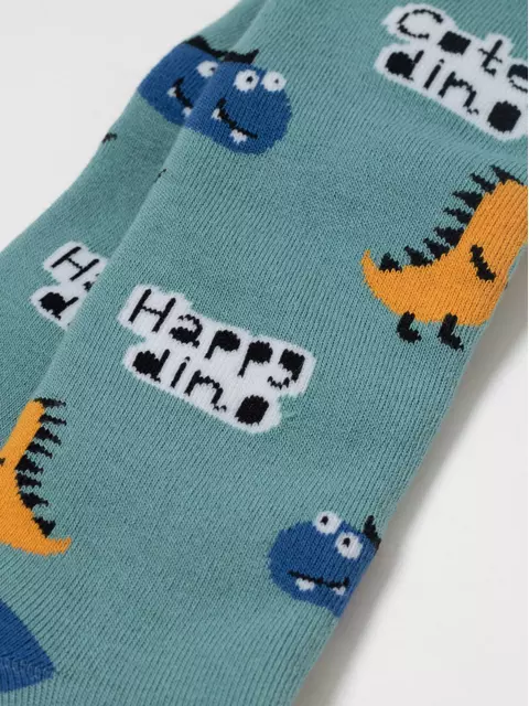 Теплые махровые детские колготки sof-tiki (махровые внутри) 656 серо-бирюзовый, 7С-38СП, 104-110 (16), CONTE-KIDS,  - 3