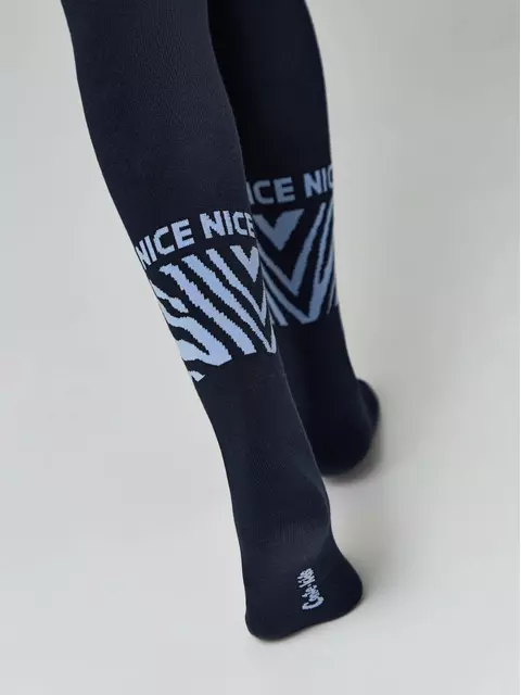 Колготки детские sof-tiki (махровые внутри) с рисунками 664 темно-синий, 7С-38СП, 140-146 (22), CONTE-KIDS,  - 2