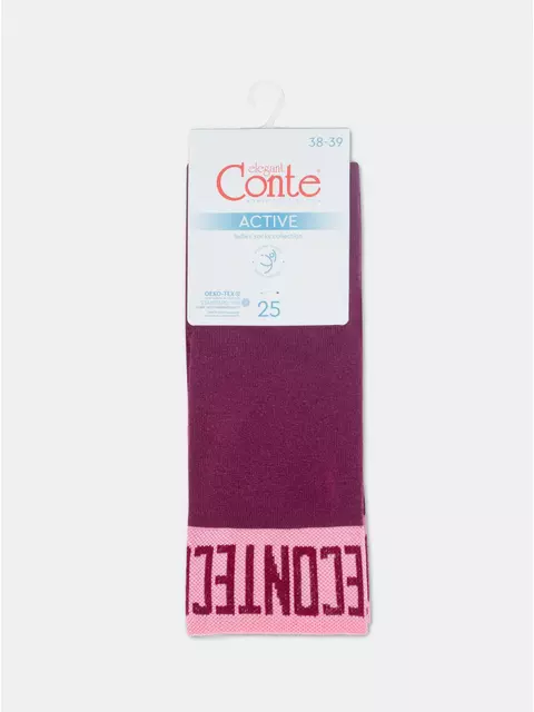 Носки женские вискозные (удлиненные) active 273 лиловый, 21С-24/1СП, 36-37 (23), CONTE ELEGANT,  - 5